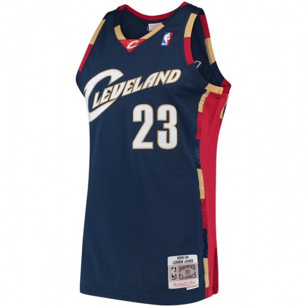 Men's Cleveland Cavaliers LeBron James #23 Throwback Navy 2008-09 Hardwood Classics Jersey-Pro Kit Vault | Brand New 26/27 Sports Jerseys